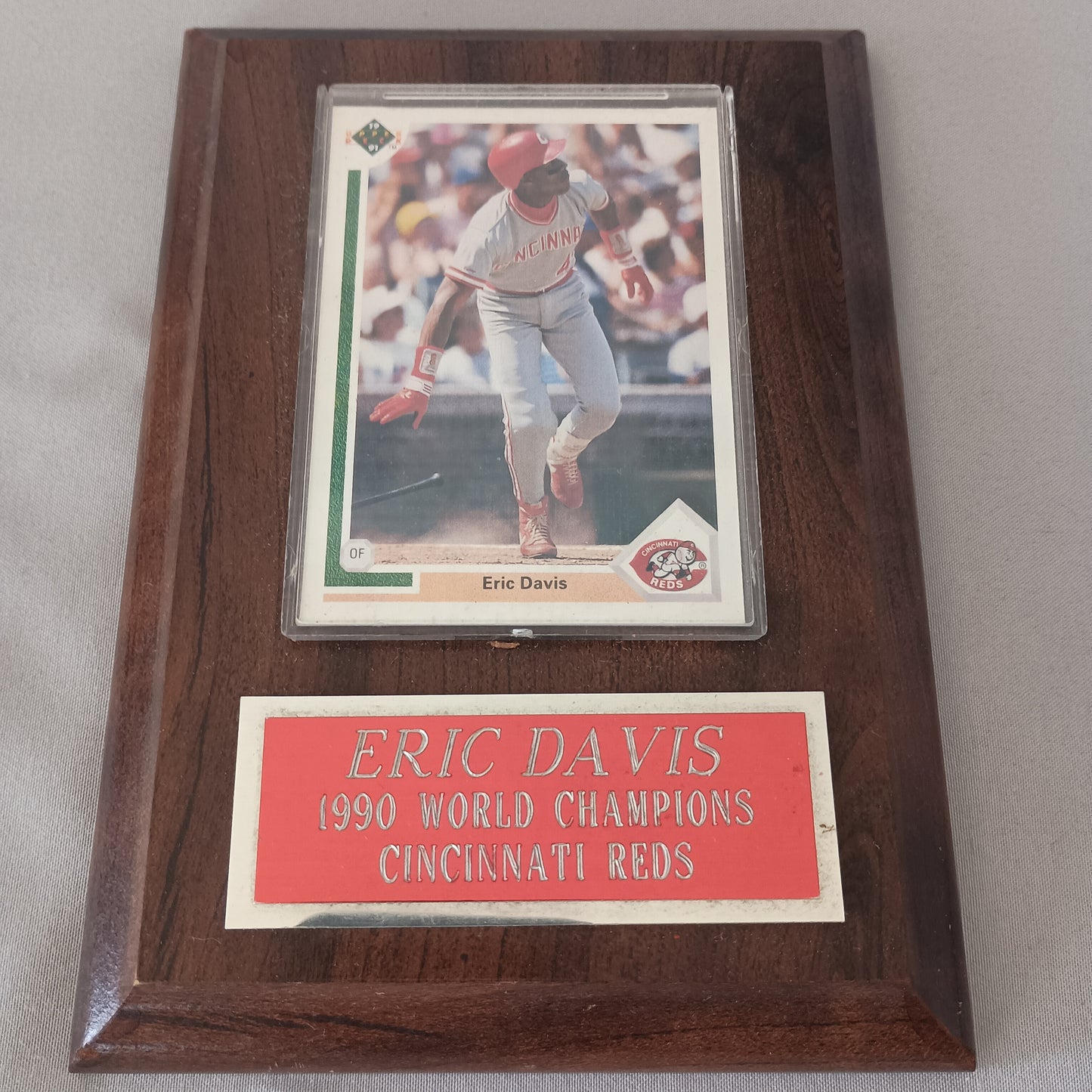 1990 Eric Davis Commemorative World Series Plaque