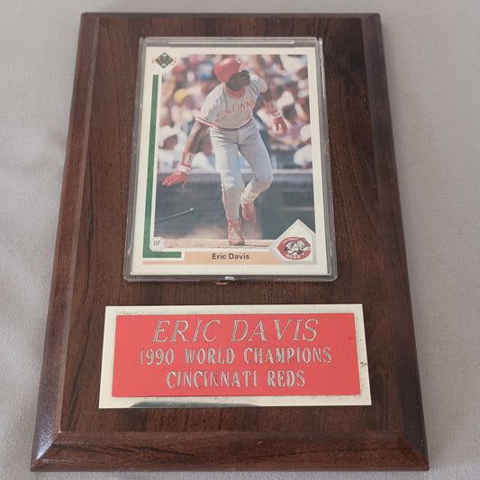1990 Eric Davis Commemorative World Series Plaque